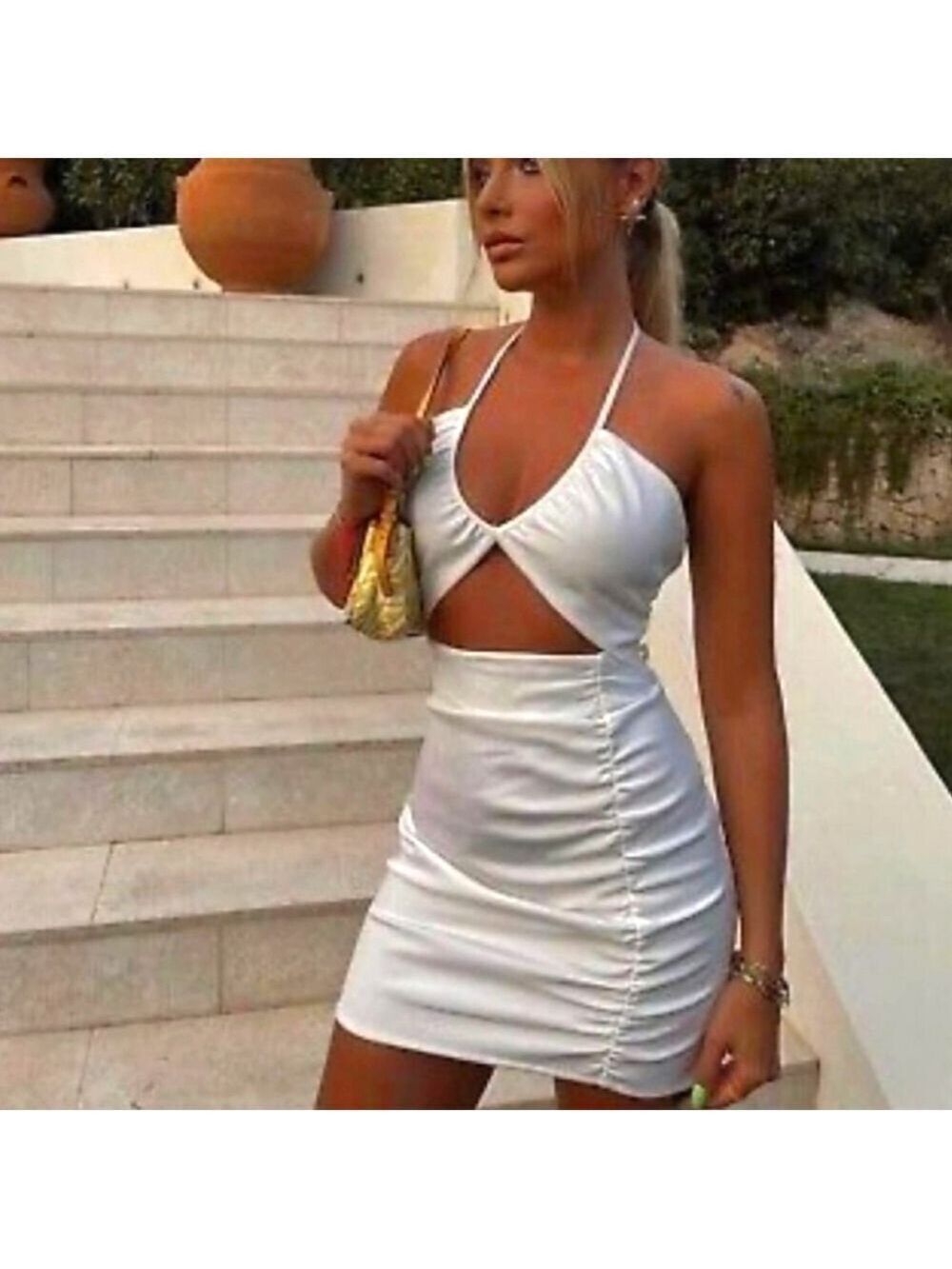 NWT Zara Cutout White Mini Dress